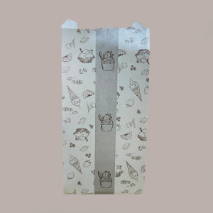 Sacchetto Carta Antigrasso Grafica Gelato Tono su Tono 17+10x40cm 500 pezzi