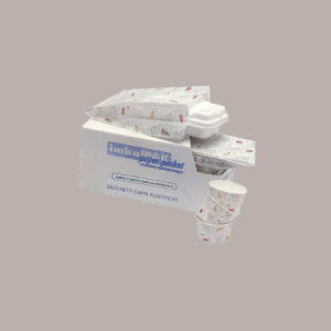 Sacchetto Carta Antigrasso Grafica Gelato Tono su Tono 17+10x40cm 500 pezzi [08055415]