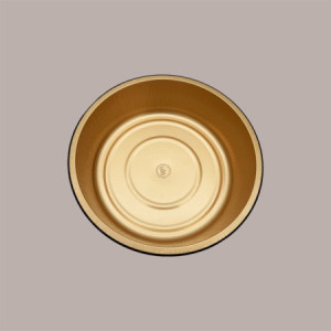 Contenitore Tondo in Alluminio Nero e Oro Eclipse per Microonde Dm19,6H5,5 cm AS121200 50 pezzi