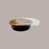 Contenitore Tondo in Alluminio Nero e Oro Eclipse per Microonde Dm19,6H5,5 cm AS121200 50 pezzi [43d49d46]