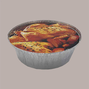 Contenitore Vaschetta Alluminio Pollo E1G Ovale 273x225H76mm Contital 50 pezzi [2c24075f]