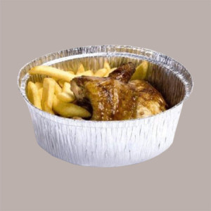 Contenitore Vaschetta Alluminio Pollo E1G Ovale 273x225H76mm Contital 50 pezzi [421f8556]