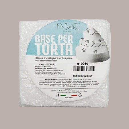 Base per Torta in Polistirolo Quadrata 10x10 cm H 5 cm 6 pezzi [118c698f]