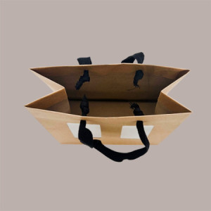 Borsa Shopper Carta Naturale Porta Vasetti con Finestra 16,6+8x18 cm 20 pezzi