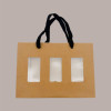 Borsa Shopper Carta Naturale Porta Vasetti con Finestra 25+8x18 cm 20 pezzi [79ef15e7]