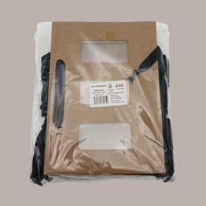 Borsa Shopper Carta Naturale Porta Vasetti con Finestra 25+8x18 cm 20 pezzi [7cbf52f9]