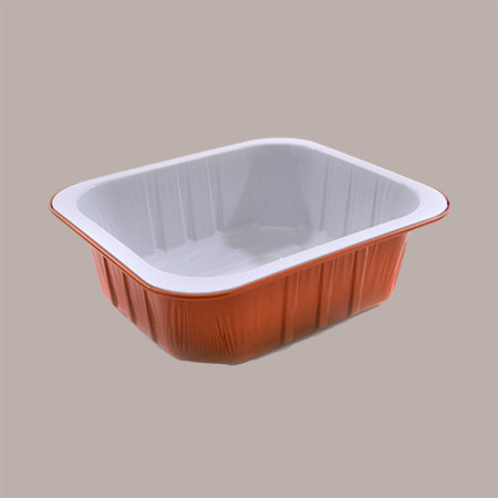 Contenitore Alluminio Terracotta interno bianco laccato 1 Porzione Smothwall  157x124H40mm AS22049750 pezzi [d04d2261]