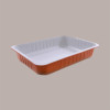 Contenitore Alluminio Terracotta interno bianco laccato 6 Porzioni Smothwall  293x193H45mm AS222040 50 pezzi [a6b43d19]