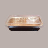 Contenitore Alluminio Oro Nero 2 Porzioni Eclipse per Microonde Smoth Wall 220x150H45mm AS221000 [3d6f7b78]