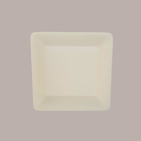 Piatto Biodegradabile Eco Quadrato 16x16 Carta Polpa Cellulosa 100 pezzi [51806d9f]