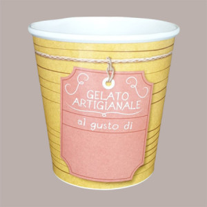 Vasetto Barattolino per Gelato Artiginale con coperchio 500 cc ALCAS 50 pezzi [07a052ca]
