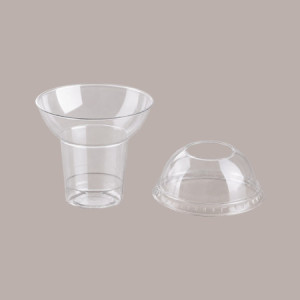 Coperchio Bombato Trasparente per Bicchiere Go Yo 260cc 432BB 100 pezzi [362df5f9]