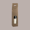 20 Pz Scatola Astuccio Porta 1 Bottiglia 750 ml Olio Vino Cartoncino Marrone grafica effetto pelle con Finestra 90x90 [5c36fca7]