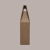 20 Pz Scatola Astuccio Porta 1 Bottiglia 750 ml Olio Vino Cartoncino Marrone grafica effetto pelle con Finestra 90x90 [8040f8b4]