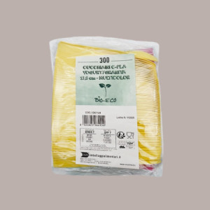 Cucchiaini Multicolor Impilati in PLA per Yogurt e Granita 13,8 cm 300 pezzi [f854be54]