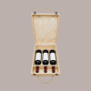 1 Pz Scatola in Legno di Pino Cassetta Stesa porta 3 Bottiglie Olio Vino da 750 Ml  350x290H9,5mm [d85b325e]