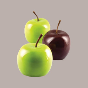 Stampo in Silicone 3D per Frutta Realistica Mela Ciliegia e Pesca dm 60 mm H 55 mm [b83dc3cf]