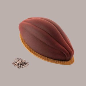 Stampo in Silicone per Frutta Realistica Fava di Cacao 197x99H76 mm [1315cc14]