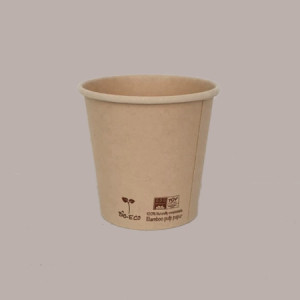 Bicchiere Carta per Caffè Biodegradabile Compostabile 4oz 120cc 50 pezzi [e281a316]