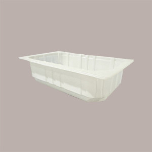 Vaschette 1/2 Gastronorm in Polipropilene Termosaldanti Bianche 32x26,5H9,5 cm 56 pezzi [8bcd2250]