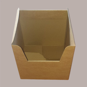 Scatola Prestige in Carta Avana con Coperchio Trasparente 210x210H210mm 5 pezzi [9703caa4]
