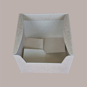 Scatola Prestige in Carta Avana con Coperchio Trasparente 245x245H180mm 5 pezzi [22960542]