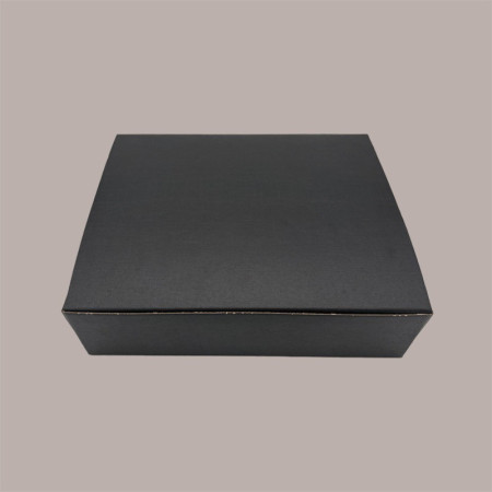 Scatola Carta Chiusa Box Asporto Seta Nero 300x240H80 10 pezzi [16d0d6da]