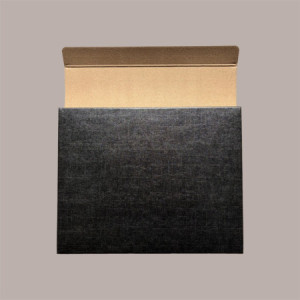 Scatola Carta Chiusa Box Asporto Seta Nero 300x240H80 10 pezzi [7dbb13cd]