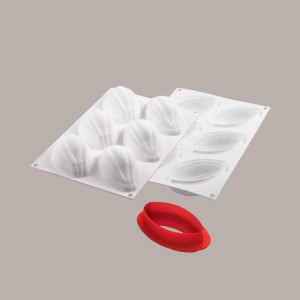 Stampo in Silicone 3D per Frutta Realistica Fava di Cacao 102x57H42 mm