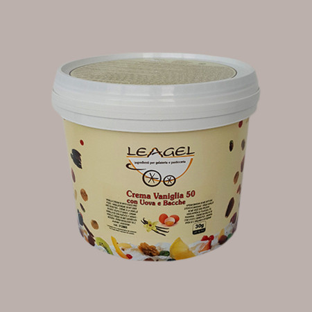 Pasta Concentrata Crema Gusto Vaniglia 50 con Uova e Bacche per Gelato e Dolci Leagel 3,5 Kg [8501ef4d]