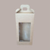 Scatola per Confezione Regalo Valigetta Natale in Cartoncino Avana Liscio con Finestra PVC 130x70H280mm 10 Pz [4bd25015]