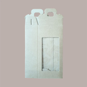 Scatola per Confezione Regalo Valigetta Natale in Cartoncino Avana Liscio con Finestra PVC 130x70H280mm 10 Pz [25e9d21c]
