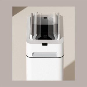 Cestino Pattumiera Automatico con Sensore 9 L in Acciaio Inox Bianco JAH575 [a55091fb]