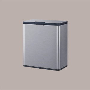 Cestino Pattumiera da Incasso in Acciaio Inox con Porta Fazzoletti 4 Lt Argento  JAH540 [5254e139]