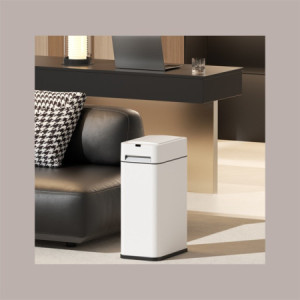 Cestino Pattumiera Automatico con Sensore 20 Lt in Acciaio Inox Bianco e Luce Notturna JAH577