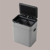 Cestino Pattumiera Automatica Doppia con Sensore 26 Lt Acciaio Inox, Ozono e Gambe in Legno [efaf5f28]