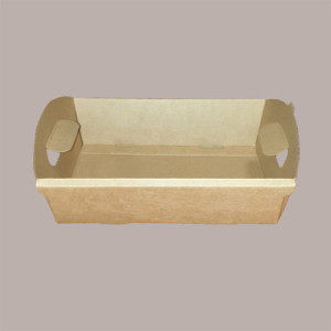 Cesto per Confezioni Regalo Natalizie in Cartoncino Avana Liscio Piccolo Rettangolare 320x220H85mm 10 Pz [c82b35e1]