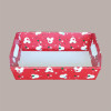 Cesto per Confezioni Regalo Natalizie in Cartoncino Rosso Grafica Topolino Rettangolare Piccolo 310x220H90mm 10 Pz [5415df17]
