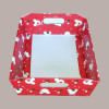 Cesto per Confezioni Regalo Natalizie in Cartoncino Rosso Grafica Topolino Rettangolare Piccolo 310x220H90mm 10 Pz [e3081e13]