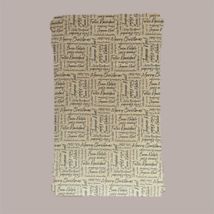 Cesto per Confezioni Regalo Natalizie in Cartoncino Marrone grafica Natale Words Rettangolare Medio 350x260H70mm 10 P [e598c179]