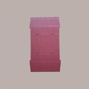 Cesto per Confezioni Regalo Natalizie in Cartoncino Bordeaux Ondulato Rettangolare Medio 370x265H100mm 10 Pz [3fbdd634]