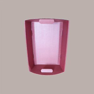 Cesto per Confezioni Regalo Natalizie in Cartoncino Bordeaux Ondulato Rettangolare Medio 370x265H100mm 10 Pz [e69b9539]