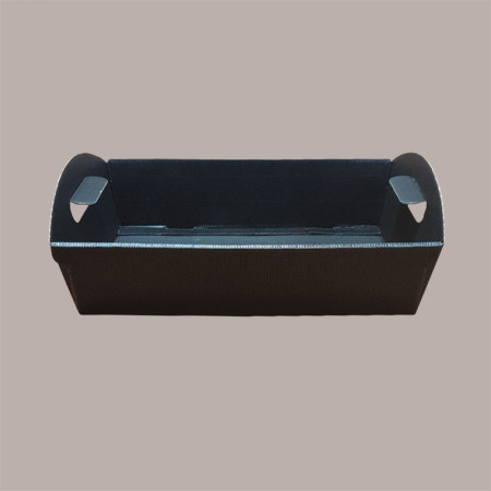 Cesto per Confezioni Regalo Natalizie in Cartoncino Nero Ondulato Rettangolare Mini 220x155H60mm 10 Pz [4be7ffaf]