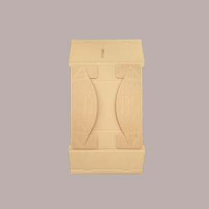 Cesto per Confezioni Regalo Natalizie in Cartoncino Avana Ondulato Rettangolare Mini 220x155H60mm 10 Pz [a0806882]