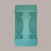 Cesto per Confezioni Regalo Natalizie in Cartoncino Ondulato Verde Rettangolare Mini 220x155H60mm 10 Pz [82b935bb]