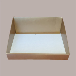 Cesto per Confezioni Regalo Natalizie Vassoio in Cartoncino grafica Seta Oro Rettangolare Piccolo 310x240H105mm 10 Pz