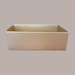 Cesto per Confezioni Regalo Natalizie Vassoio in Cartoncino grafica Seta Oro Rettangolare Grande 400x320H150mm 5 Pz [bd8cdcae]