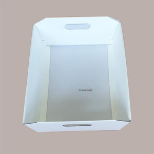 Cesto per Confezioni Regalo Natalizie in Cartoncino grafica Seta Bianco Rettangolare Grande 400x300H120mm 10 Pz [6b324d5f]