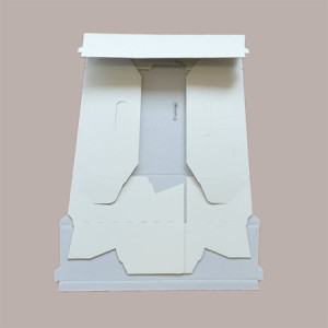 Cesto per Confezioni Regalo Natalizie in Cartoncino grafica Seta Bianco Rettangolare Grande 400x300H120mm 10 Pz [dc2f8c5b]