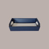 Cesto per Confezioni Regalo Natalizie in Cartoncino grafica Spot Blu Rettangolare Piccolo 310x220H90mm 10 Pz [339b18e2]
